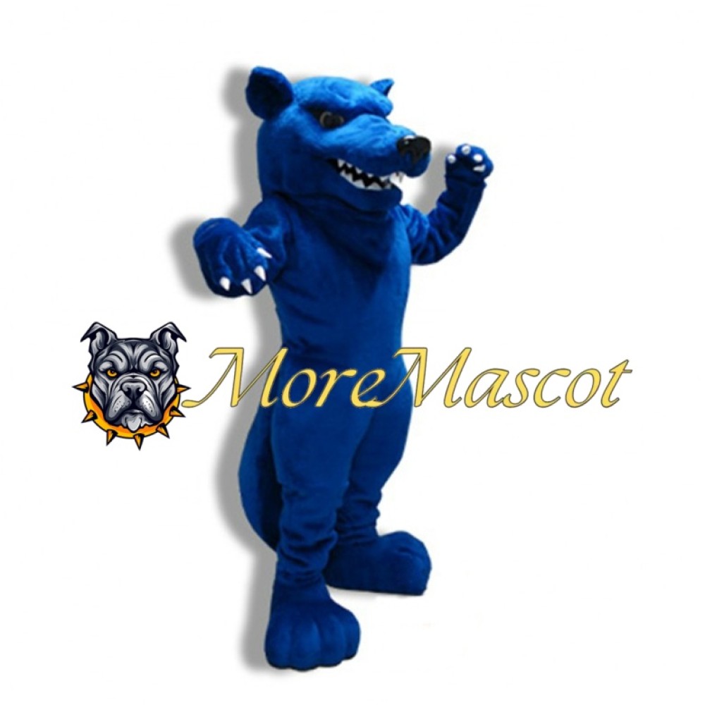 Blue Wolf Mascot Costume