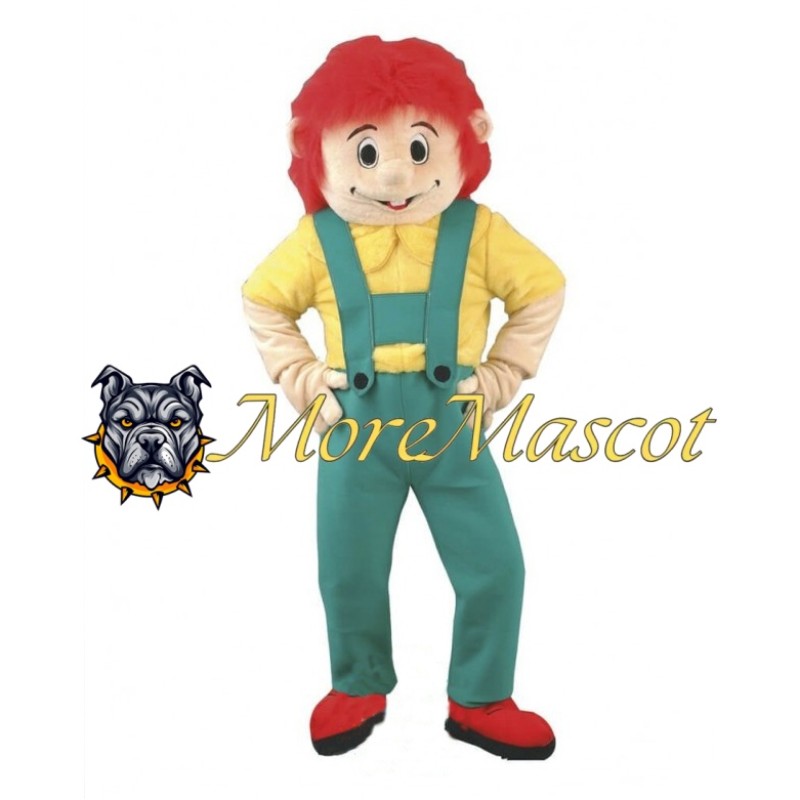 Red Haired Boy Mascot Costume