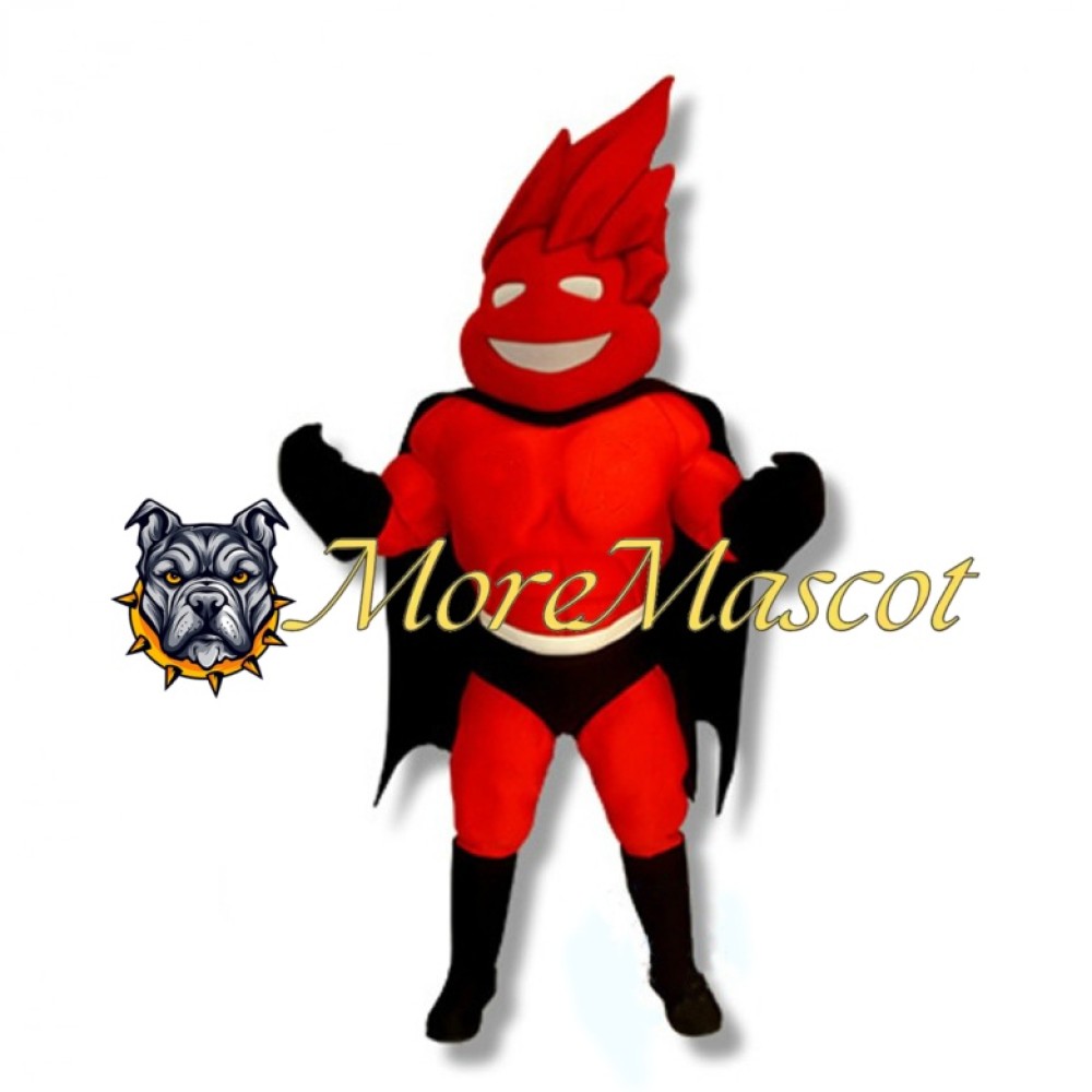 Muscle Flame Man Mascot Costume