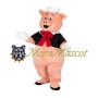 Scholar Pig Mascot Costume