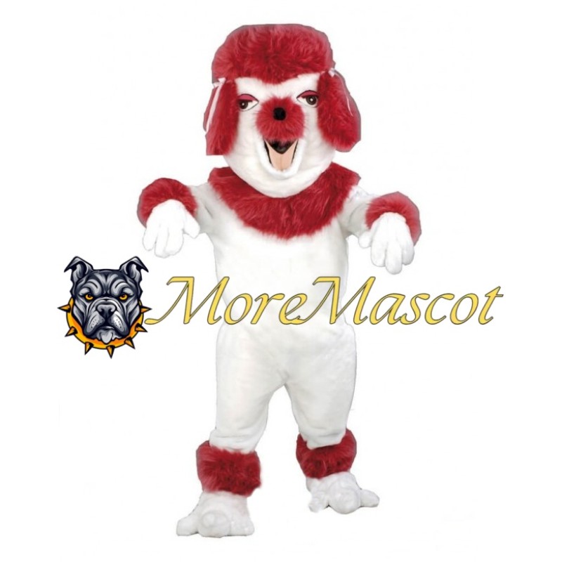 Red & White Dog Mascot Costume