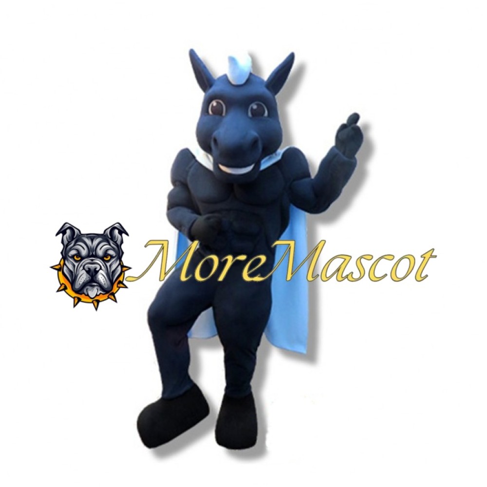 Dark Horse of Muscles Mascot Costume