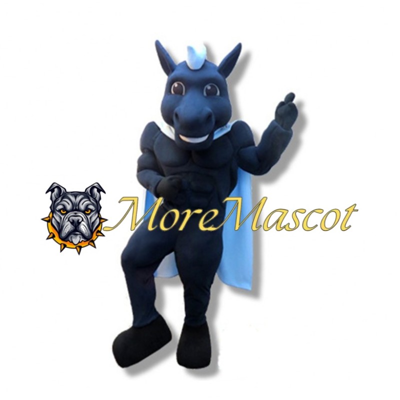 Dark Horse of Muscles Mascot Costume