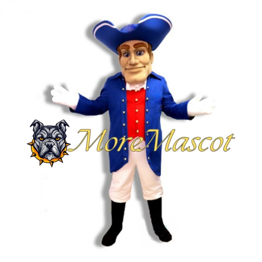 Blue Patriot Mascot Costume