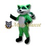 Green Raccoon Mascot Costume