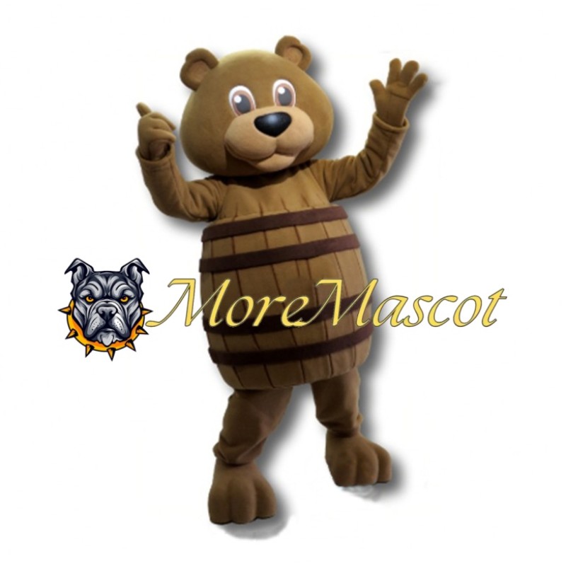 Wooden Bear Mascot Costume