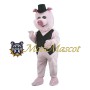 Gentleman Pink Pig Mascot Costume