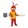 Cute Red Bee Mascot Costume