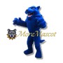 Realistic Blue Wolf Mascot Costume