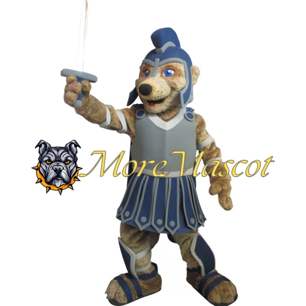 Knight Brown Wolf Mascot Costume