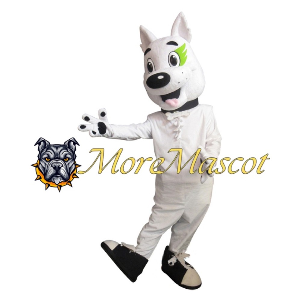 Lightweight White Dog Mascot Costume