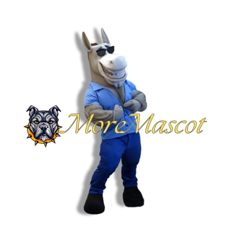 Cool Power Donkey Mascot Costume