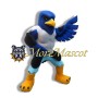 Grey Blue Falcon Mascot Costume