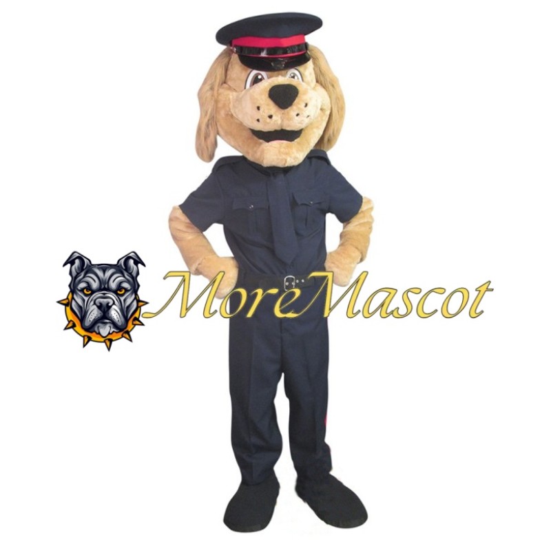Brown Police Dog Mascot Costume