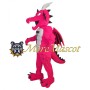 Pink Muscle Dragon Mascot Costume