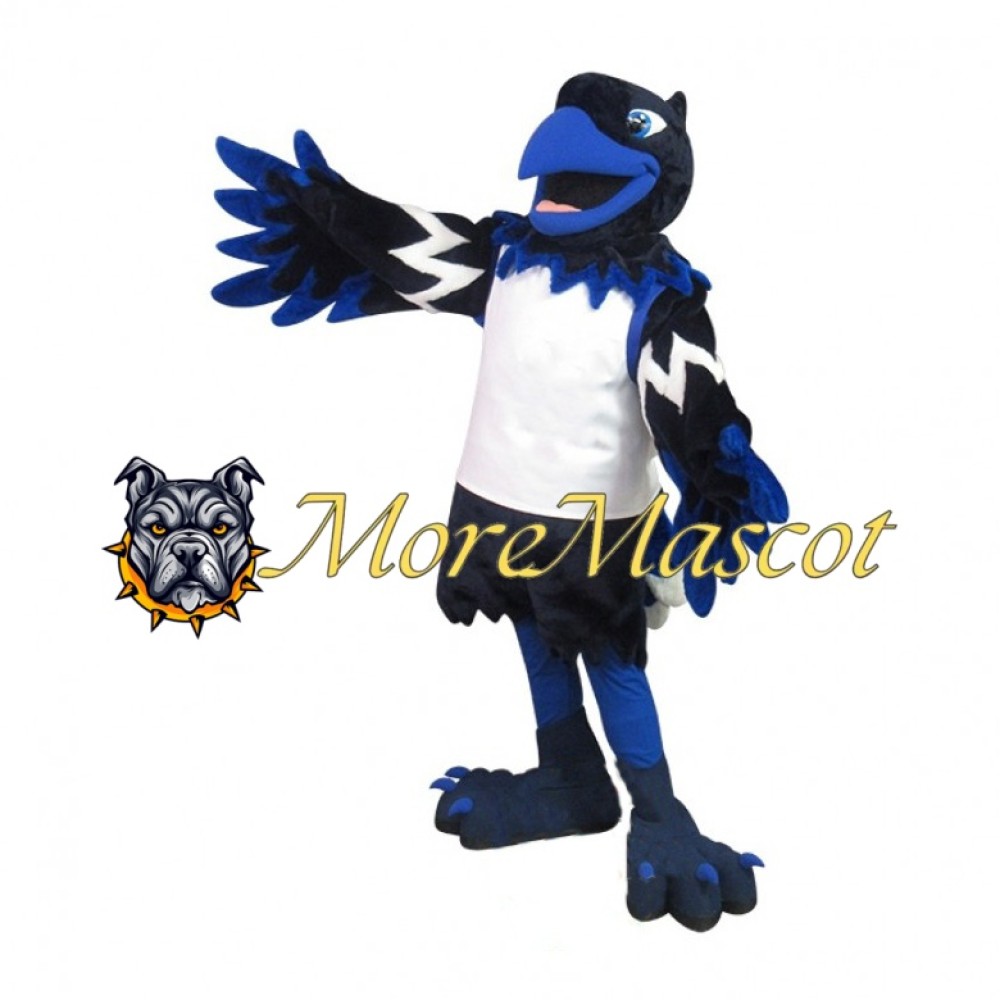 Black & Blue Eagle Mascot Costume