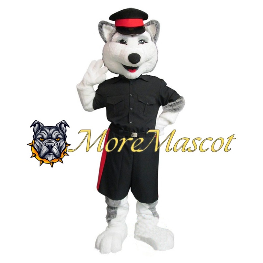 Police Husky Dog Mascot Costume