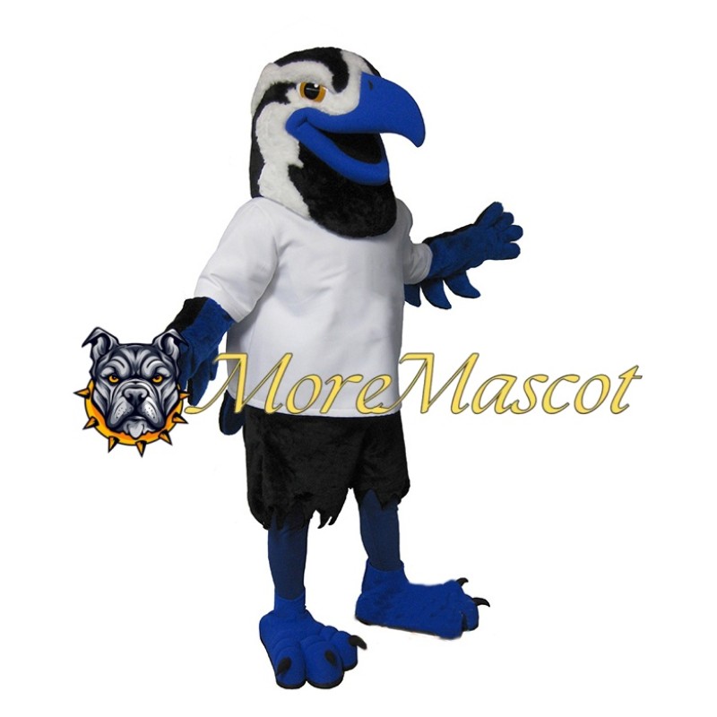 Blue White Eagle Mascot Costume