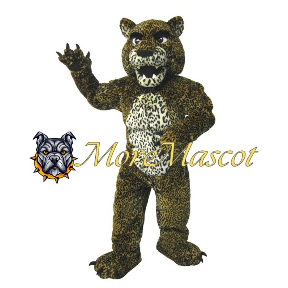 Muscle Leopard Mascot Costume