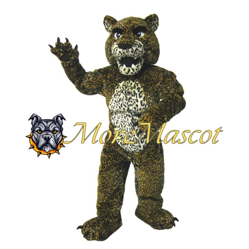 Muscle Leopard Mascot Costume