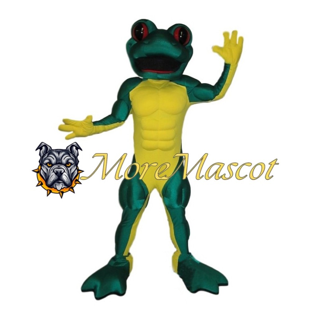 Muscular Frog Mascot Costume