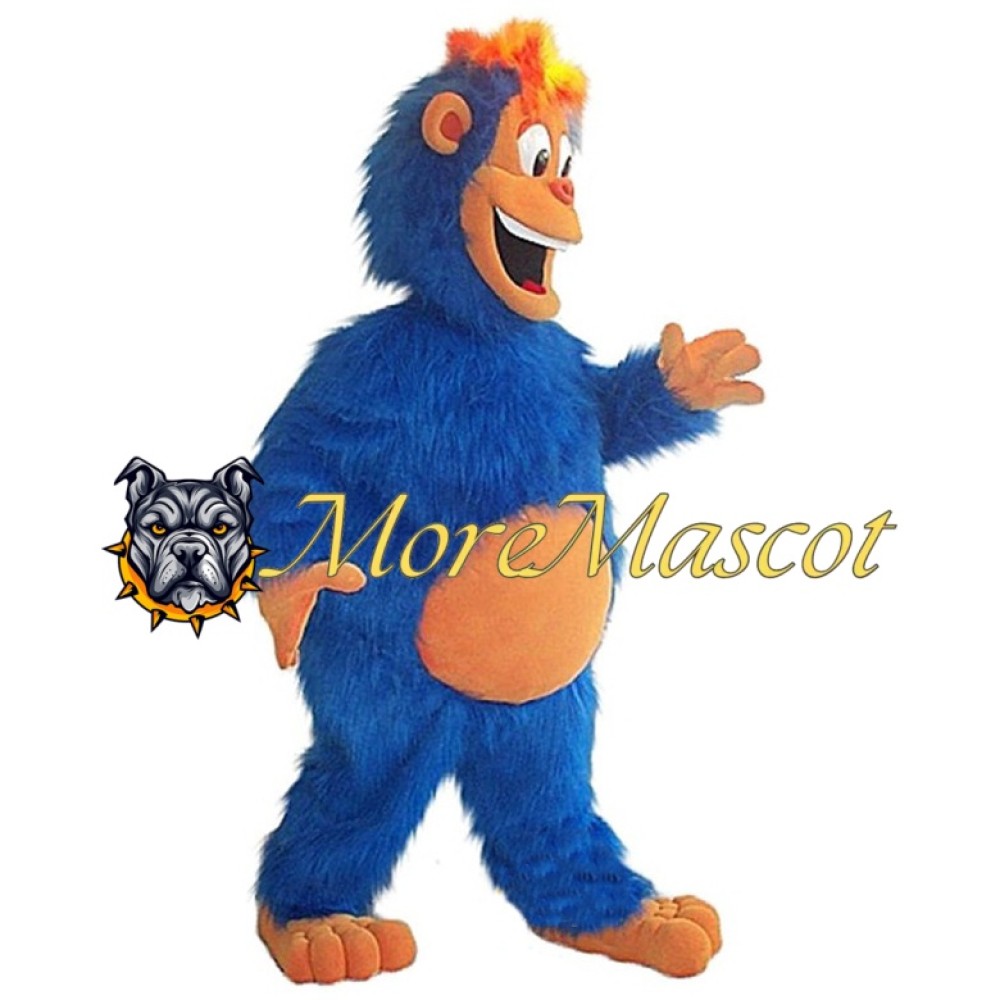 Blue Monkey Mascot Costume