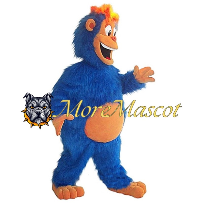 Blue Monkey Mascot Costume