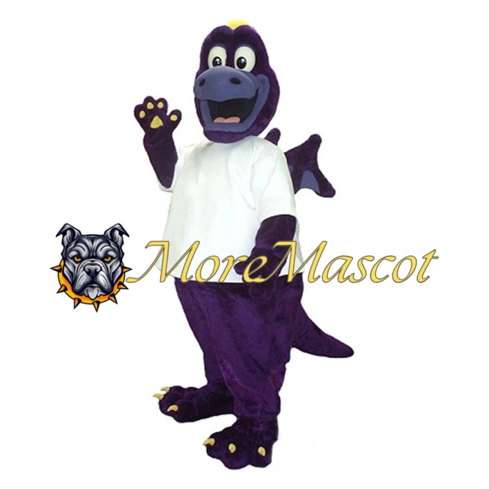 Purple Dragon Mascot Costume