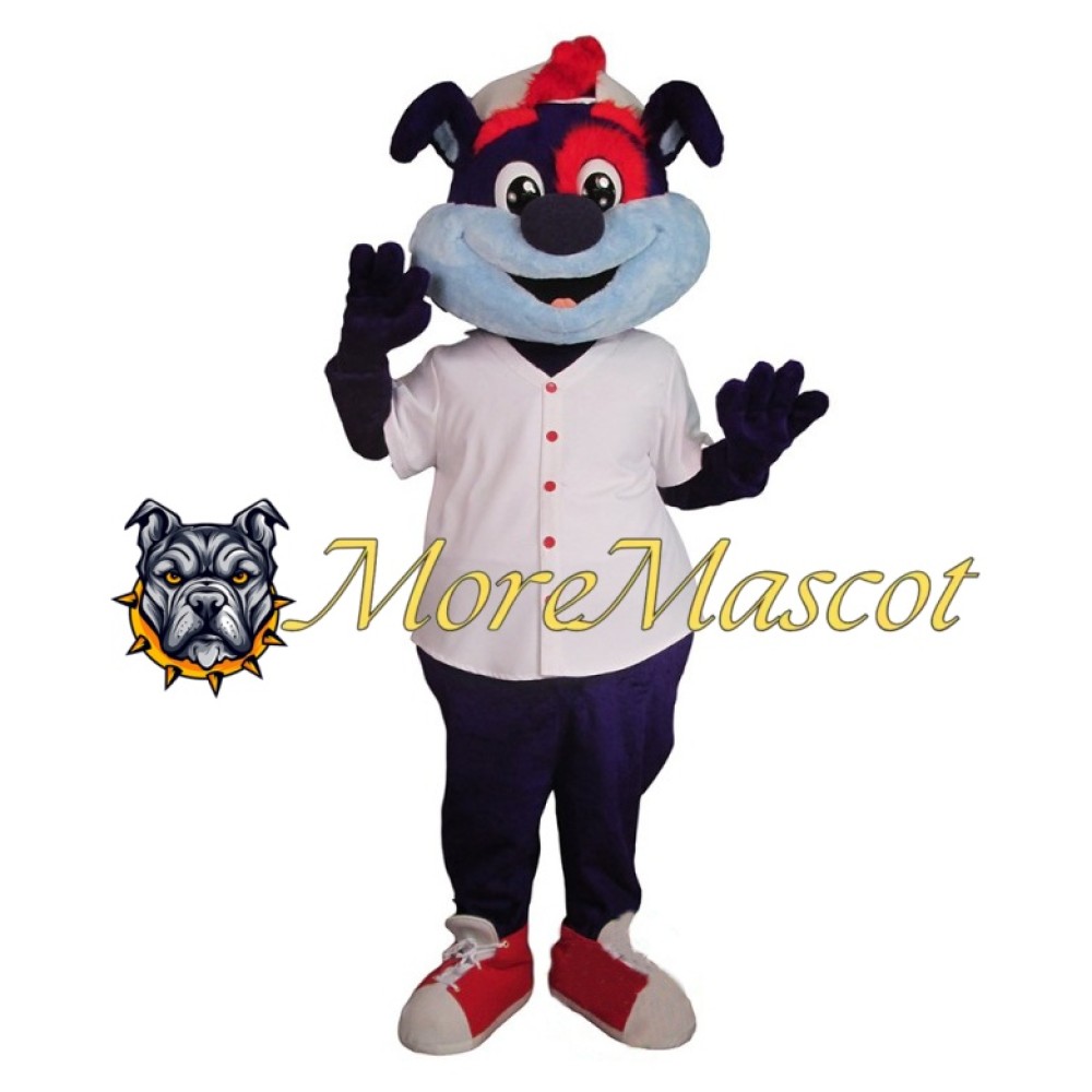 Friendly Black Dog Mascot Costume