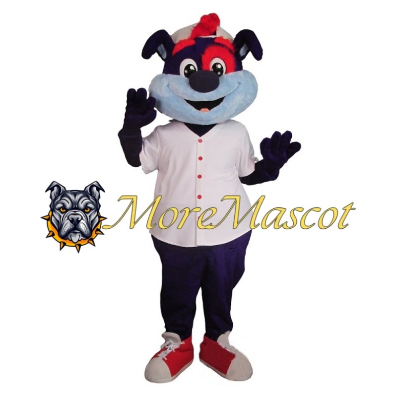 Friendly Black Dog Mascot Costume