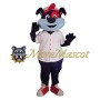 Friendly Black Dog Mascot Costume
