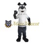 Friendly Grey Dog Mascot Costume