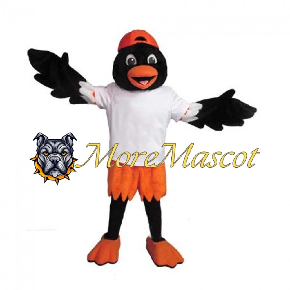 School Black Bird Mascot Costume