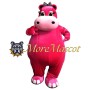 Pink Female Hippopotamus Mascot Costume