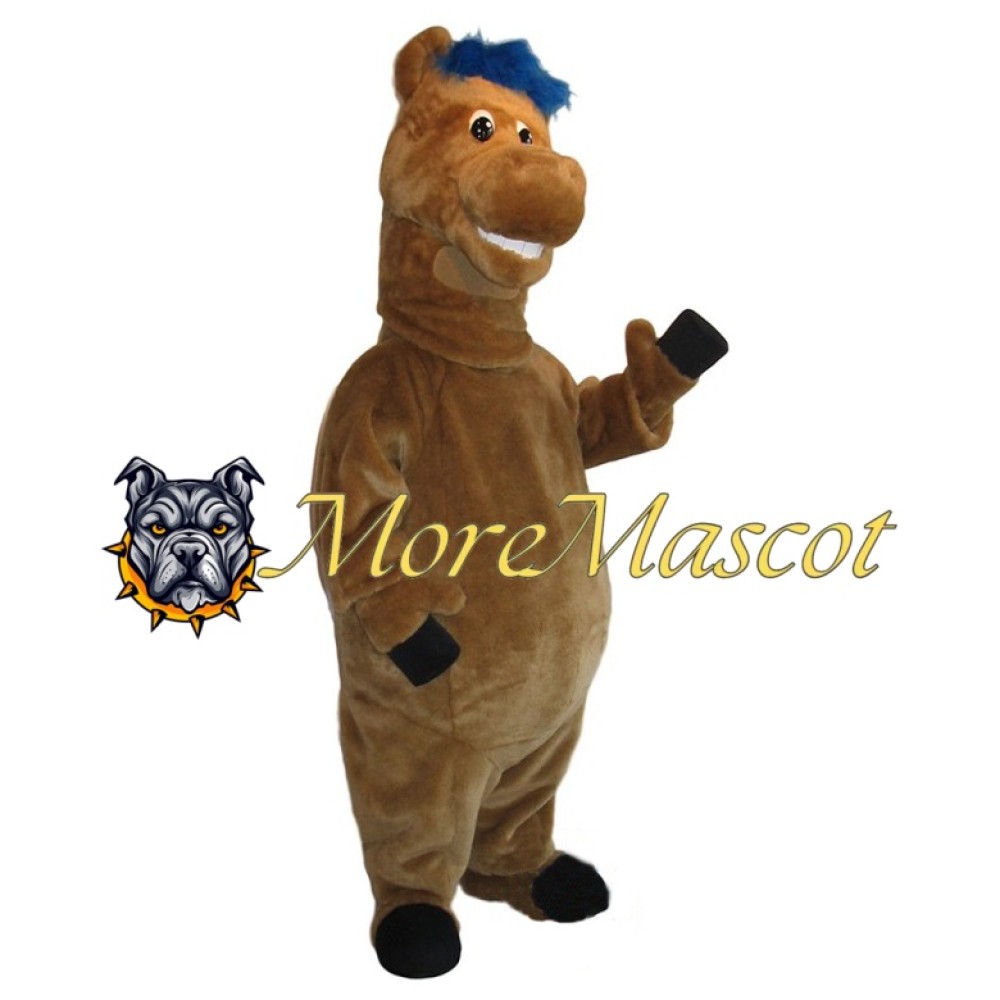 Friendly Brown Horse Mascot Costume