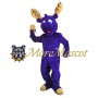 Adult Purple Moose Mascot Costume