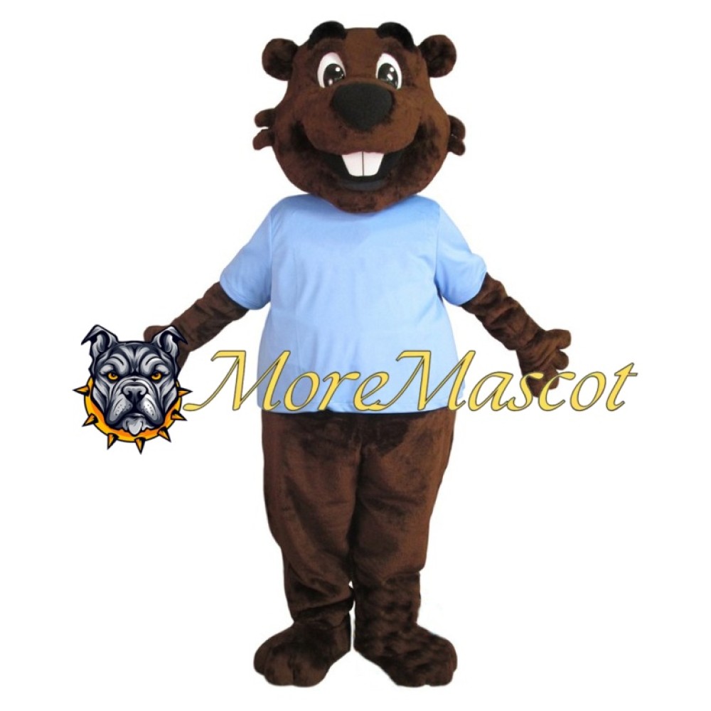 Happy Beaver Adult Mascot Costume
