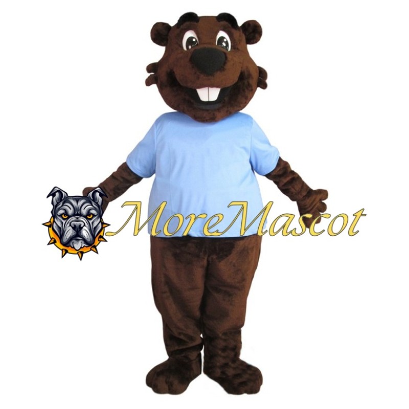 Happy Beaver Adult Mascot Costume