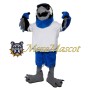 Grey and Blue Falcon Mascot Costume