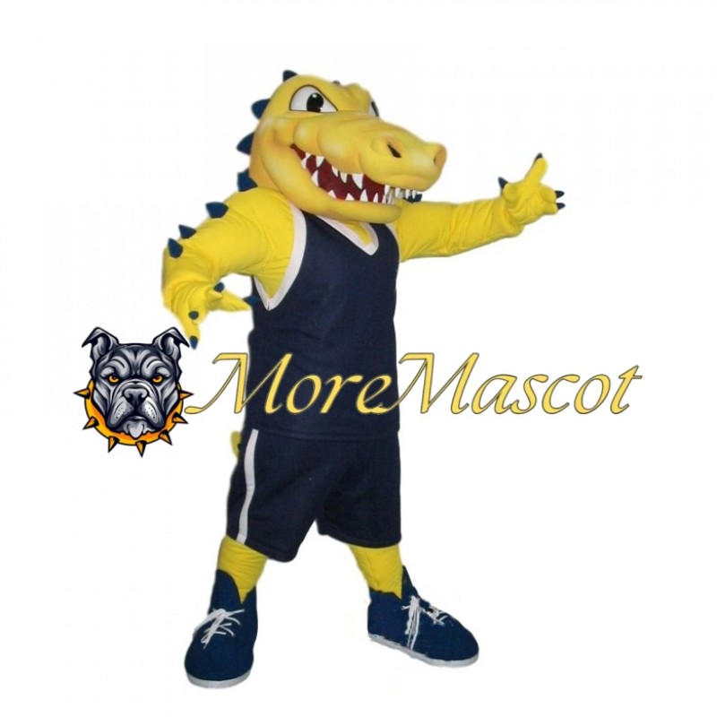 Yellow Crocodile Mascot Costume