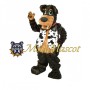 Punk Black Dog Mascot Costume