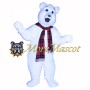Happy White Bear Mascot Costume