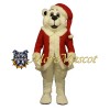 White Christmas Bear Mascot Costume