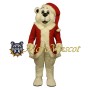 White Christmas Bear Mascot Costume