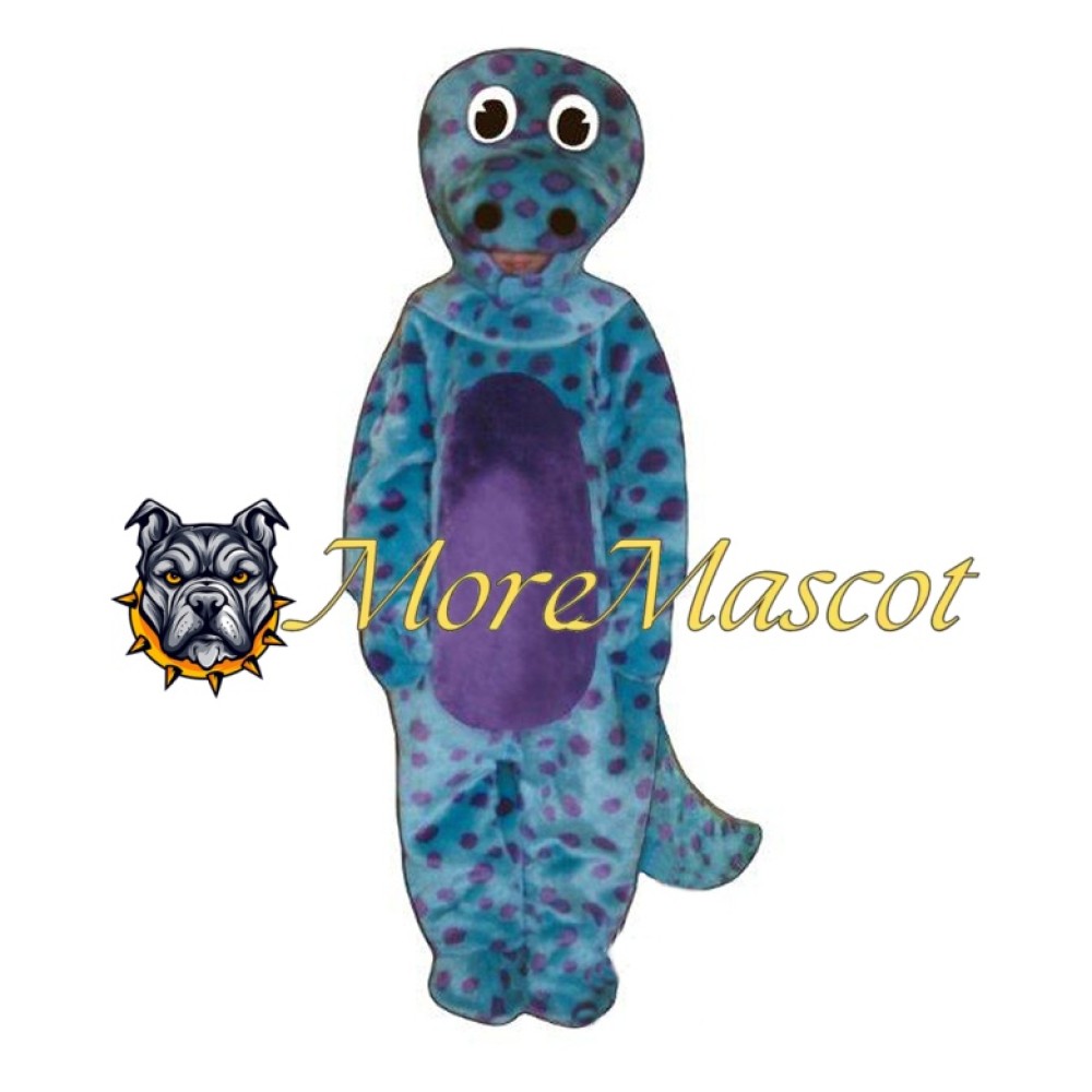 Blue Spotted Dinosaur Mascot Costume