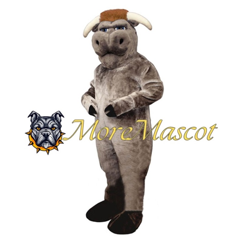 Grey Bull Mascot Costume