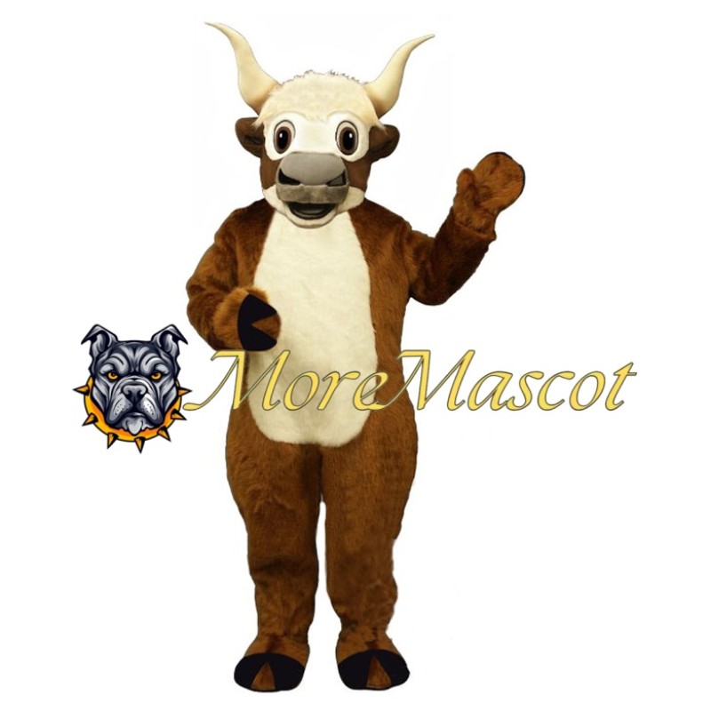 Brown Cattle Mascot Costume