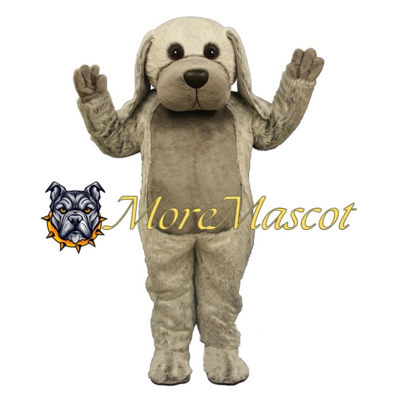 Soft Gray Dog Adult Mascot Costume