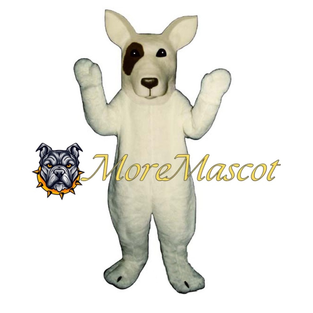 Funny White Dog Adult Mascot Costume