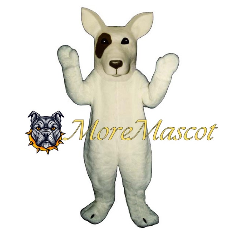 Funny White Dog Adult Mascot Costume